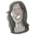 Prime Minister Jacinda Kate Laurell Ardern of New Zealand Cartoon Caricature