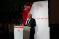 Prime Minister of Portugal gave a speech during the Partido Socialista event in Setubal, Portugal