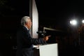 Prime Minister of Portugal gave a speech during the Partido Socialista event in Setubal, Portugal Royalty Free Stock Photo