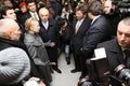 Prime-minister, Yuliya Timoshenko visit Metalist Royalty Free Stock Photo