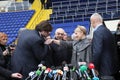 Prime-minister, Yuliya Timoshenko visit Metalist Royalty Free Stock Photo