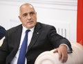 Prime Ministers of Bulgaria Boyko Borisov during visit to Ukraine. Kyiv, Ukraine, May 2018 Royalty Free Stock Photo