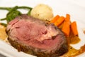 Prime Rib with Carrots Potatoes and Green Beans