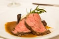 Prime Rib with Gravy and Rosemary Royalty Free Stock Photo