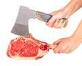 Prime rib steak cut Royalty Free Stock Photo