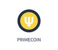 Primecoin Cryptocurrency Icon Vector Illustration Royalty Free Stock Photo