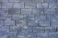 Primed masonry wall of limestone blocks. Texture background or backdrop Royalty Free Stock Photo
