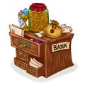Primitive Bank cartoon illustration image