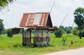 Primitive bus stop shelter in Thailand Royalty Free Stock Photo