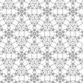 Primitive geometria sacra retro pattern with lines and circles. Royalty Free Stock Photo