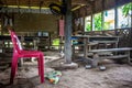 A primitive one room school in a PNG Village