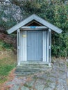 Primitive restroom for disabled people in Helleviga recreational area, in South Norway