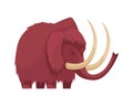 Primitive Sabretooth Mammoth Composition Royalty Free Stock Photo