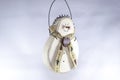 Primitive Snowman Christmas Ornaments Royalty Free Stock Photo