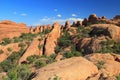 Rock Fins in Arches National Park, Utah Royalty Free Stock Photo