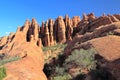 Arches National Park with Devils Garden Rock Fins in Evening Light, Southwest Desert, Utah Royalty Free Stock Photo