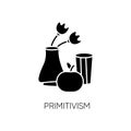 Primitivism black glyph icon Royalty Free Stock Photo