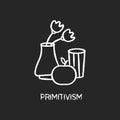 Primitivism chalk white icon on black background Royalty Free Stock Photo