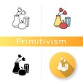 Primitivism icon Royalty Free Stock Photo