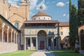 The Cappella dei Pazzi in the cloister of Basilica di Santa Croce in Florence Royalty Free Stock Photo