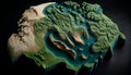 Primordial Pangea: A Glimpse of Earth Before the Continents Drifted Apart, Made with Generative AI