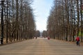 Primorskiy Victory Park at early spring day. Royalty Free Stock Photo