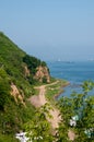 Primorsky Krai, the sea. Cape Tokarevsky, strait Bosphorus-East. Royalty Free Stock Photo