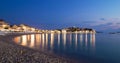 Primosten Old Town night view, Croatia