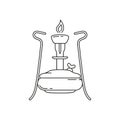 Primus line icon. Vintage metal device for camping. Black simple illustration of retro oil or gas stove