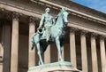 Prince Albert on a horse, statue in Liverpool Royalty Free Stock Photo