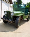 Prince Albert, Saskatchewan - July 25, 2022: American vintage Willys CJ2A Jeep.