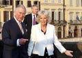 Prince Charles of England and his wife Camilla Parker Bowles, Duchess of Cornwall. Royalty Free Stock Photo