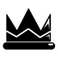 Prince crown icon, simple black style