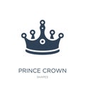 prince crown icon in trendy design style. prince crown icon isolated on white background. prince crown vector icon simple and
