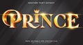 Prince 3d editable text effect Template Royalty Free Stock Photo