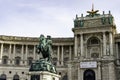 Prince Eugene of Savoy equestrian statue in front of Hofburg palace, Heldenplatz, Vienna, Austria