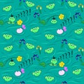 Prince frog seamless texture