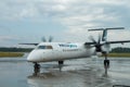 Prince George, Circa 2018 - Westjet Bombadier Dash 8 at Airport Royalty Free Stock Photo