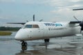 Prince George, Circa 2018 - Westjet Bombadier Dash 8 at Airport Royalty Free Stock Photo