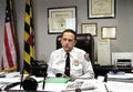 A Prince George`s County Police Chief in his office