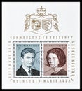 Prince Hans Adams and Countess Marie Aglae Kinsky on postage stamps