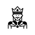 Black solid icon for Prince, king and emperor Royalty Free Stock Photo