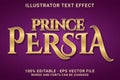 PRINCE PERSIA 3d -Editable text effect Royalty Free Stock Photo