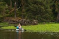 PRINCE RUPERT, CANADA - Jul 03, 2017: Kayaker in the estuary