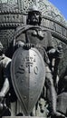 Prince Rurik. The sculpture on the monument `Millennium of Russia` 1862 in Veliky Novgorod, Russia