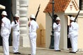 Guard changing ceremony, Prince`s Palace, Monaco Royalty Free Stock Photo