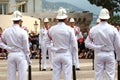 Guard changing ceremony near Prince`s Palace, Monaco Royalty Free Stock Photo