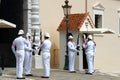 Guard changing ceremony, Prince`s Palace, Monaco City Royalty Free Stock Photo