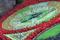 Flower clock in the Prince street garden,Edinburgh Royalty Free Stock Photo