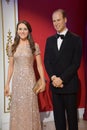 Prince William and Catherine statues at Madame Tussauds in Times Square in Manhattan, New York City